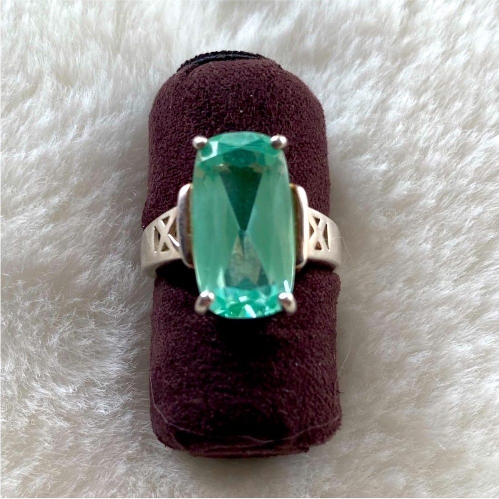 Solid 925 Sterling Silver Gemstone Ring - image 3